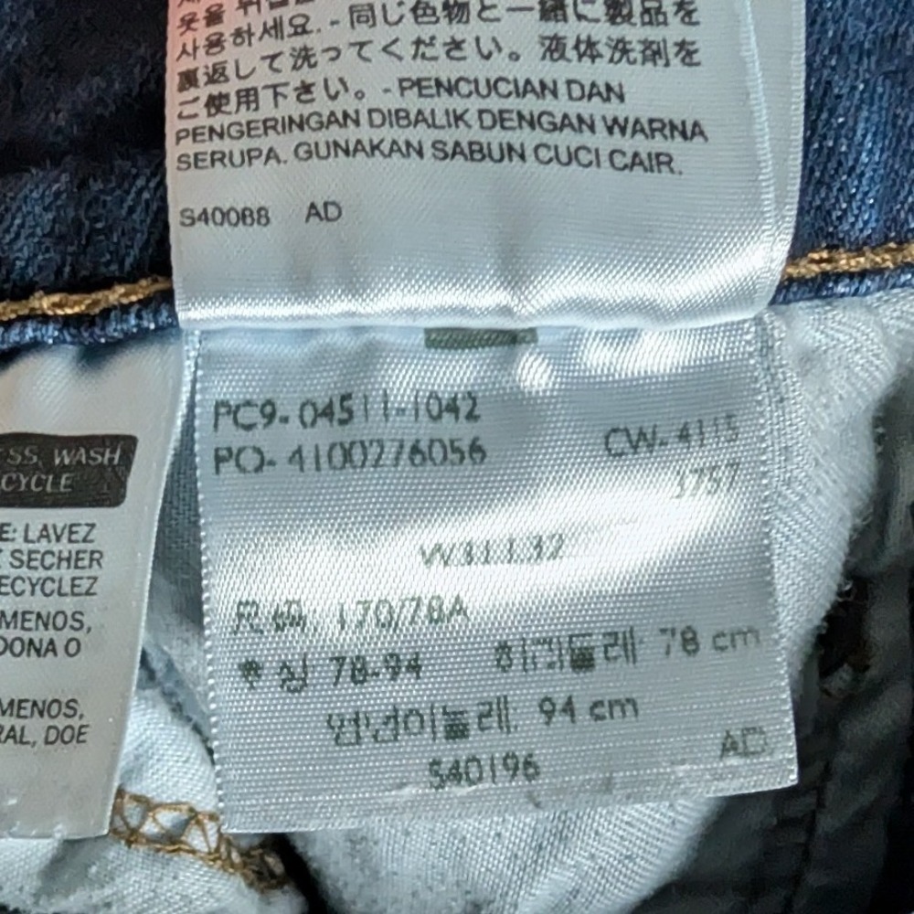 Levi's 511 Slim Fit Jeans Mens 31x32 Dark Blue Western Workwear Versatile *29X29 - Picture 3 of 9